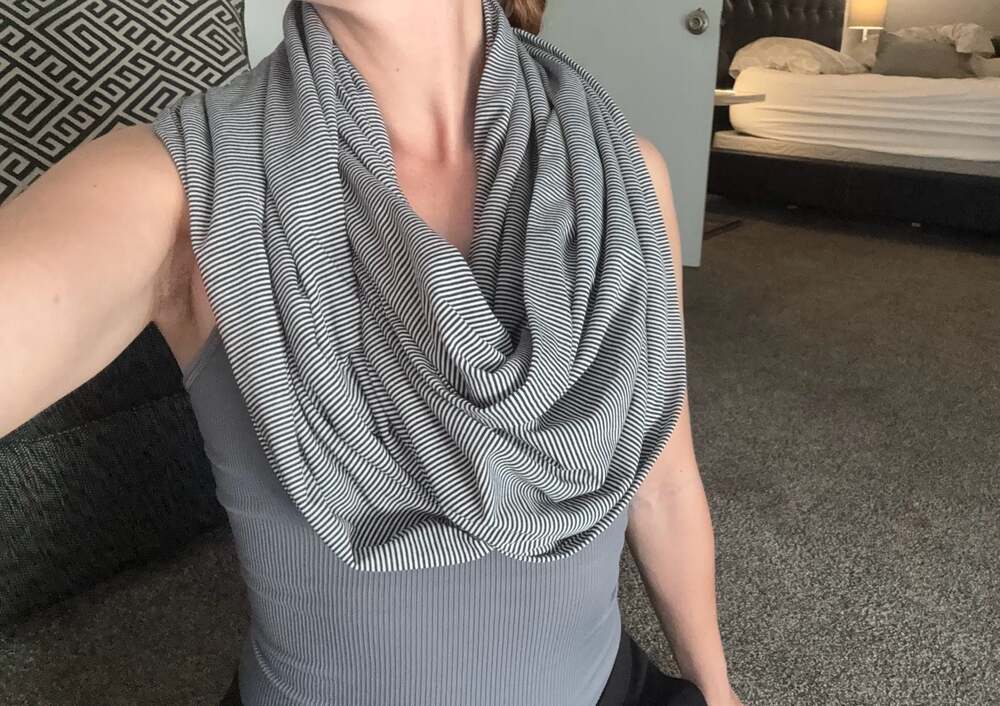 Daytrip Buckle Oversized Striped Infinity Scarf NWT
